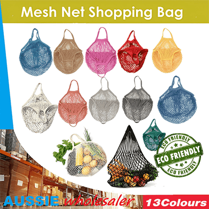 Mesh Net Turtle Bag String Shopping Bag Reusable Fruit Storage Handbag Totes Au