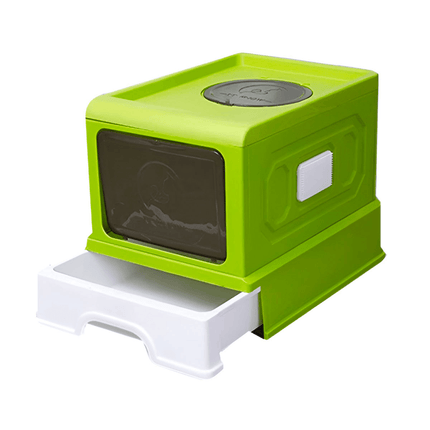 Folding Enclosed Cat Litter Box Foldable Drawer Toilet Anti-Splash Pet Supplies