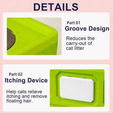 Folding Enclosed Cat Litter Box Foldable Drawer Toilet Anti-Splash Pet Supplies