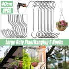 8pcs Metal S Hooks Multifunctional Garden Pot Hangers Outdoor Bird Feeder Hooks
