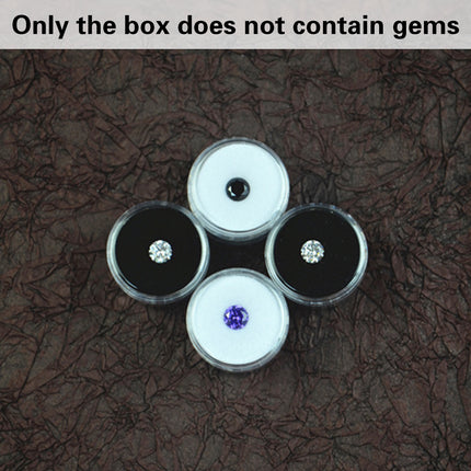 Rotary Cover Transparent Bare Stone Box Jewel Ring Face Diamond Storage Case