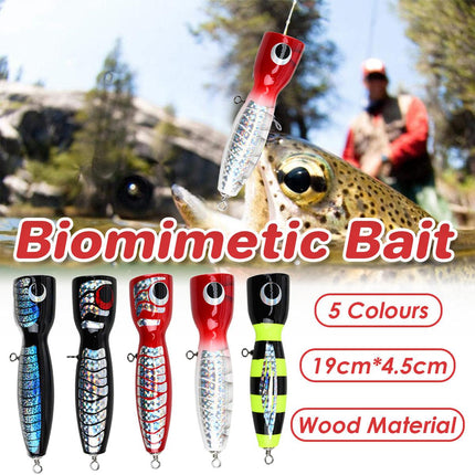 Floating Wood Bait 19cm Artificial Lure Fake Bait for Fishing Tackle Accessories