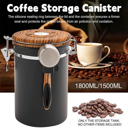 Coffee Bean Sealed Jar Storage Jar For Tea Powder With A Schedule And Spoon