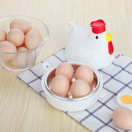 Quick Breakfast Microwave Egg Steamer - 4 Egg Boiler for Home Kitchen
