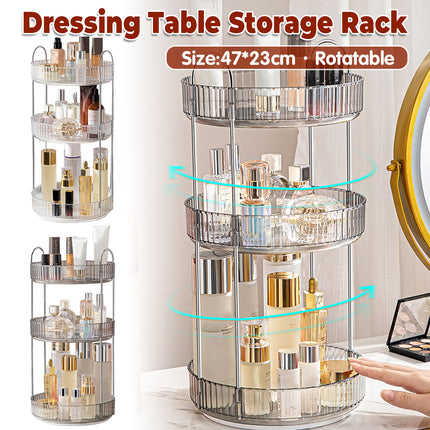 Rotating Vanity Storage Rack 360 Degree Cosmetic Organizer For Makeup Beauty