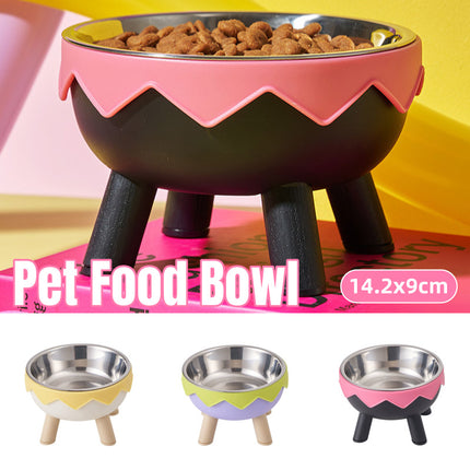 Eggshell Tall Pet Bowl Cat Dog Food Bowl Anti Slip Durable Raised Feeding Bowl