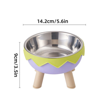 Eggshell Tall Pet Bowl Cat Dog Food Bowl Anti Slip Durable Raised Feeding Bowl