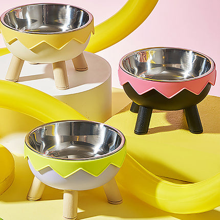 Eggshell Tall Pet Bowl Cat Dog Food Bowl Anti Slip Durable Raised Feeding Bowl