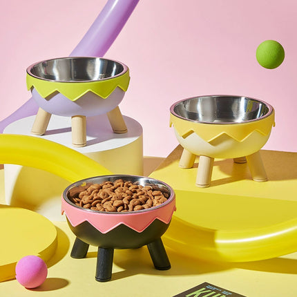 Eggshell Tall Pet Bowl Cat Dog Food Bowl Anti Slip Durable Raised Feeding Bowl
