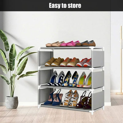 Multi Layer Shoe Storage Rack Durable for Entryway Hallway Home Space Saving