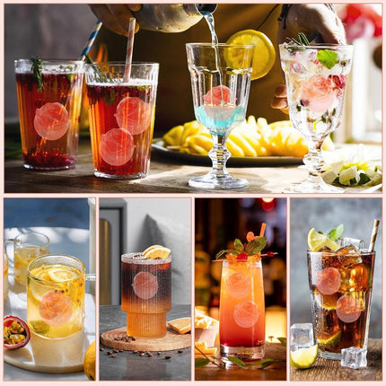 Rose Silicone Ice Ball Mould Box Ice Compartment Tray for Home Bar Drink Making