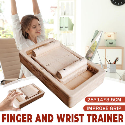 Wooden Finger Wrist Strength Trainer for Athletes Gamers Hand Grip Exercise