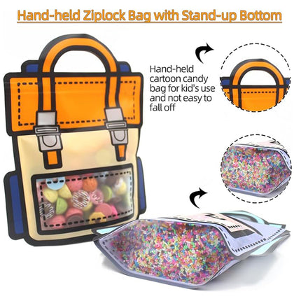 50pcs Portable Gift Bags Toy Snack Packing Bags Small Clear Storage Pouch