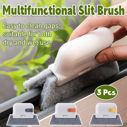 3pcs Window Groove Cleaning Brushes for Door Recess Dirt Remover Tool Set