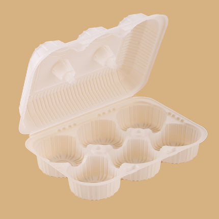 100PCS Disposable Food-Container 4/6 Grids Easy to Stack for Takeaway Box Meal