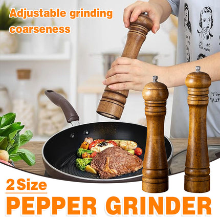 Wooden Pepper Grinder Manual Salt Spice Mill Bottle Household Grinding Tool