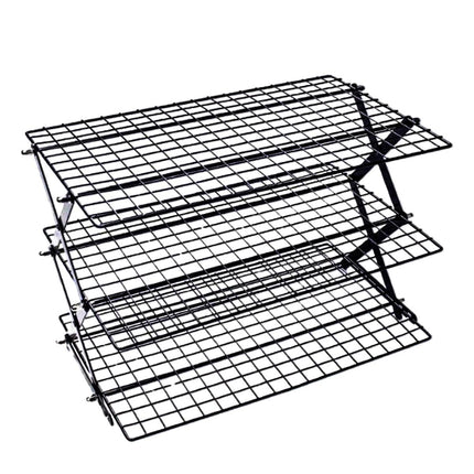 3/4 Tier Camping Dining Rack Iron Shelf Portable Picnic Rack Foldable Storage Table
