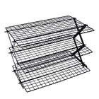 3/4 Tier Camping Dining Rack Iron Shelf Portable Picnic Rack Foldable Storage Table