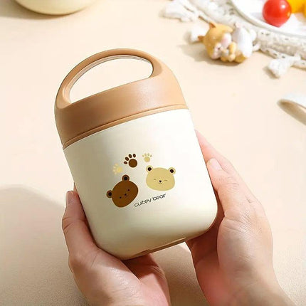 460ml Bear Insulated Soup Container Portable Box Breakfast Food Storage Box
