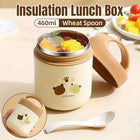 460ml Bear Insulated Soup Container Portable Box Breakfast Food Storage Box