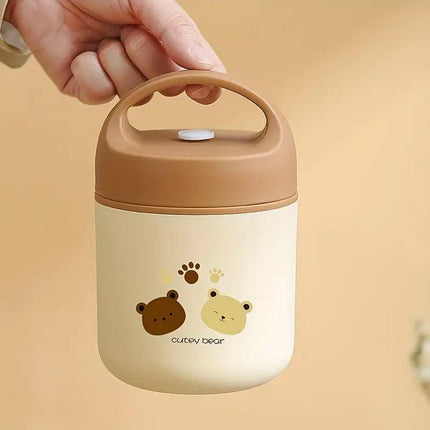 460ml Bear Insulated Soup Container Portable Box Breakfast Food Storage Box