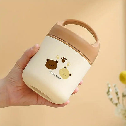 460ml Bear Insulated Soup Container Portable Box Breakfast Food Storage Box