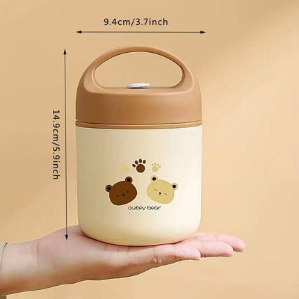 460ml Bear Insulated Soup Container Portable Box Breakfast Food Storage Box
