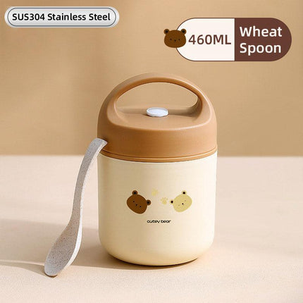 460ml Bear Insulated Soup Container Portable Box Breakfast Food Storage Box