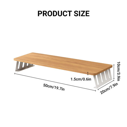 Monitor Riser Stand 50x20x10cm Wood Effect Top Slatted Legs 3 Colours for Desk