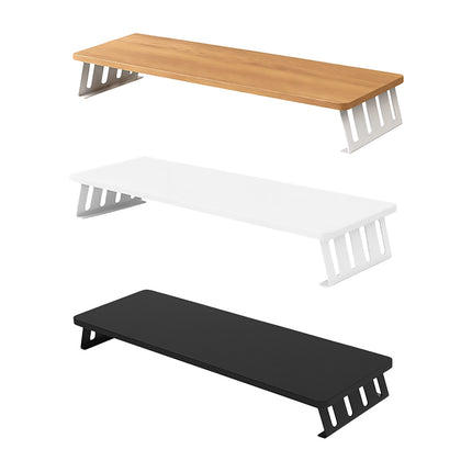 Monitor Riser Stand 50x20x10cm Wood Effect Top Slatted Legs 3 Colours for Desk