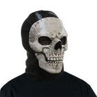 Tactical Full Face Skull Mask with Hood - Cosplay Halloween Costume Balaclava