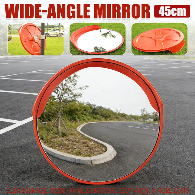 Road 230-Degree Corner Wide-Angle Mirror 45cm Round Traffic Safety Mirror
