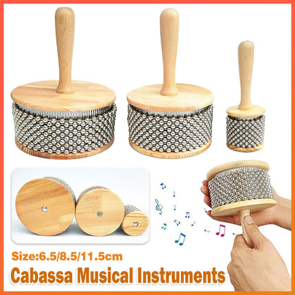 Orff Percussion Instrument Cabasa Handheld Rhythm Cabasa Music Shaker Tool