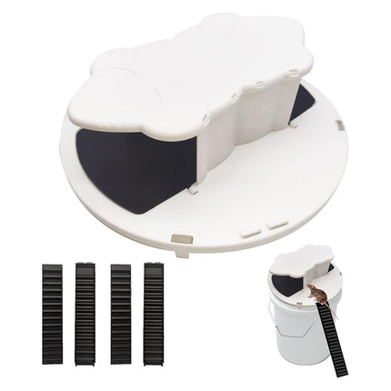 Flip Lid Bucket Rat Trap with Ramp Auto Reset Reusable Mouse Catcher No Bucket