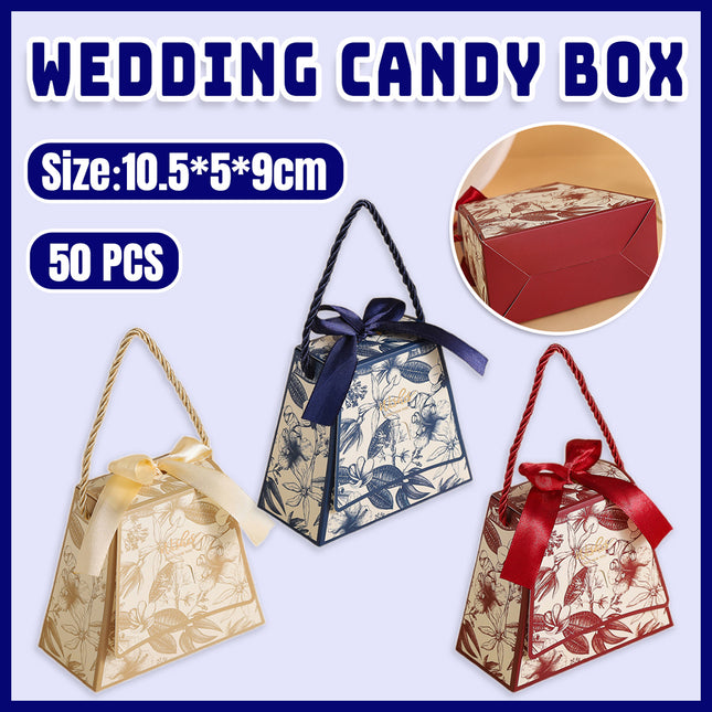 50pcs Wedding Candy Box Gift Box for Party Favors Decorative Candy Packaging