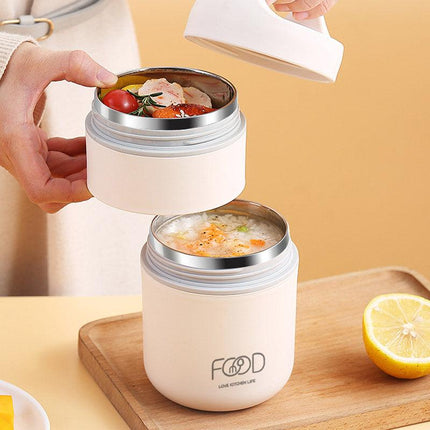3pcs Insulated Lunch Box Soup Container Portable Breakfast Food Storage Box Set