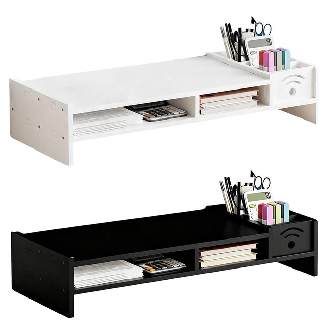 Multi-Function Monitor Riser Stand Space Saving Durable for Computer Desk Office