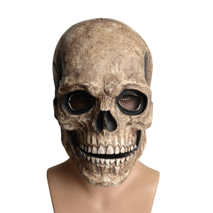Realistic Latex Skull Halloween Mask with Movable Jaw - Costume Party Wear