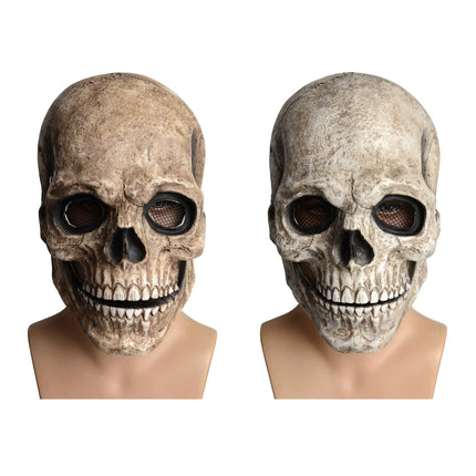 Realistic Latex Skull Halloween Mask with Movable Jaw - Costume Party Wear