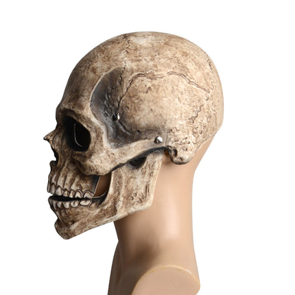 Realistic Latex Skull Halloween Mask with Movable Jaw - Costume Party Wear