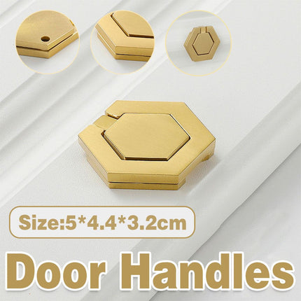 Modern Cabinet Door Handle Single Hole 6 Sided Pull Handle for Drawer Closet