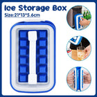 Silicone Ice Cube Tray Box Folding Square Ice Lattice Mold Container For Freezer