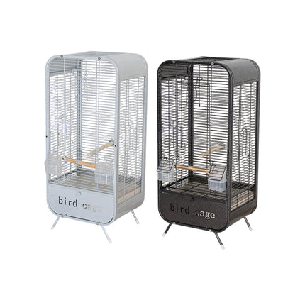 Metal Parrot Bird Cage Durable Spacious with Feeder for Parrots Birds Viewing