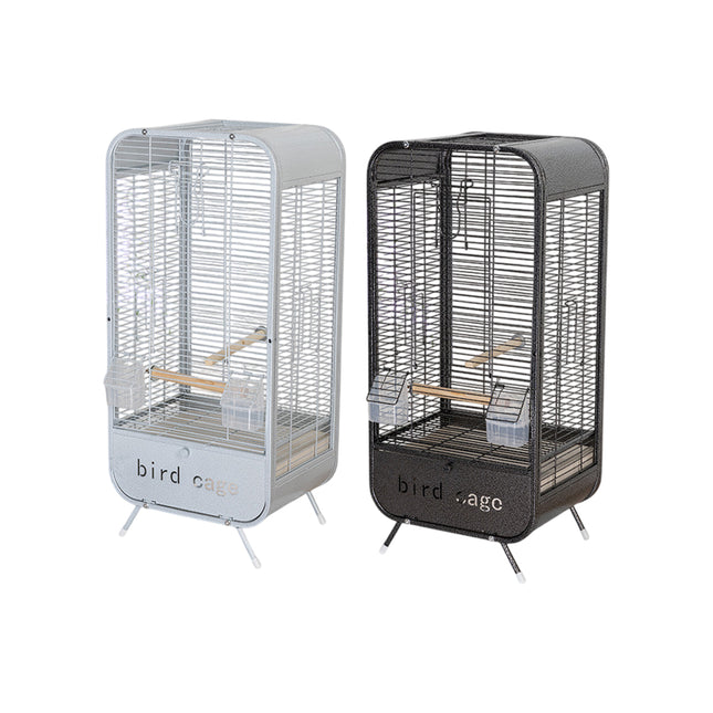 Metal Parrot Bird Cage Durable Spacious with Feeder for Parrots Birds Viewing