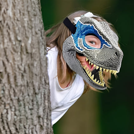T Rex Dinosaur Costume Mask with Movable Jaw - Party Cosplay Animal Head