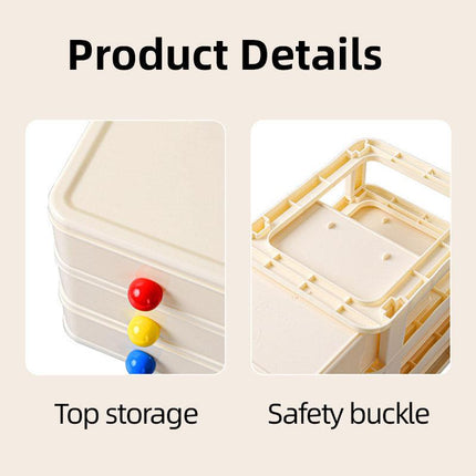 3 Layer Small Drawer Storage Box Plastic Desktop Organiser Mini Desk Storage