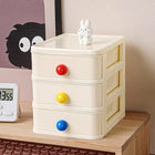 3 Layer Small Drawer Storage Box Plastic Desktop Organiser Mini Desk Storage