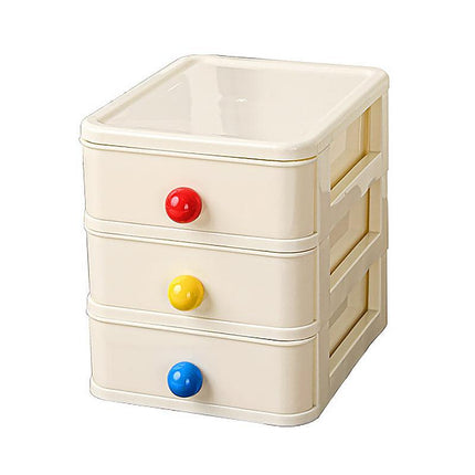 3 Layer Small Drawer Storage Box Plastic Desktop Organiser Mini Desk Storage