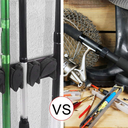 Fishing Rod Display Rack Vertical Horizontal Plastic Bracket for Gear Collection