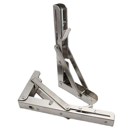 10-20" Stainless Steel Folding Table Bracket Shelf Bench 200Kg Load Heavy Duty - Aimall